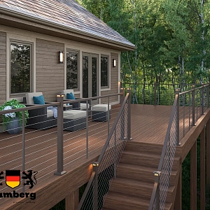 Террасная доска ДПК Bamberg African Bubinga